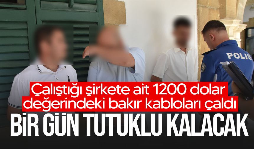Haspolat’ta 1200 dolarlık bakır kablo hırsızlığı