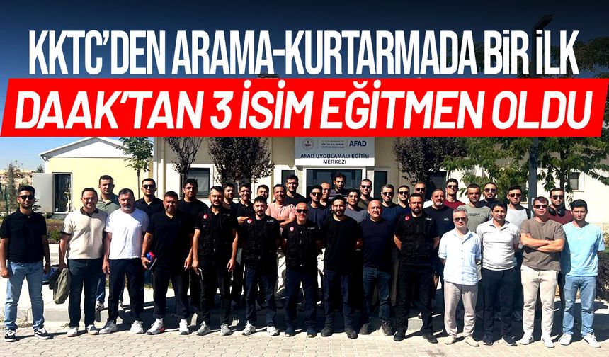 KKTC’den bir ilk: DAAK üyeleri arama-kurtarma eğitmeni oldu