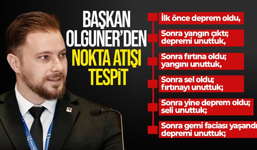 KTMMOB Mimarlar Odası Başkanı Onur Olguner: "Yapmadığımız tek şey ise önlem almak oldu”
