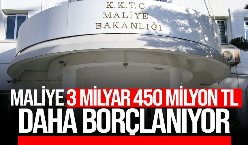 Maliye 3 milyar 450 milyon TL daha borçlanıyor