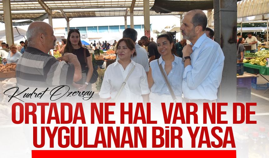 Özersay, Girne Açık Pazarında esnaf ve vatandaşla bir araya geldi