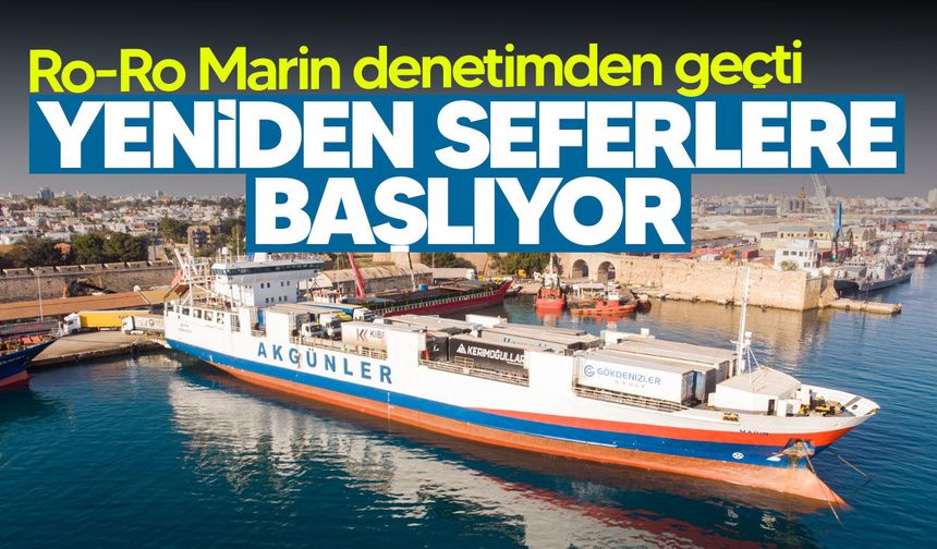 Ro-Ro Marin denetimden geçti: Yeniden seferlere başlıyor