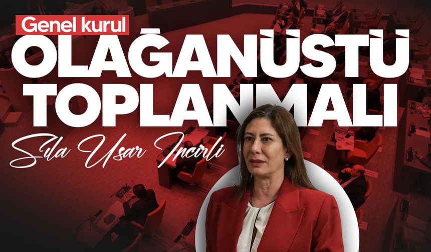 Sıla Usar İncirli’den olağanüstü toplantı çağrısı: “İrade ortak, Meclis toplanmalı”