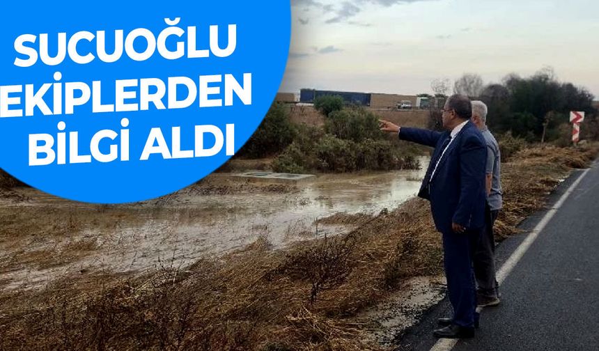 Sucuoğlu, selden etkilenen Yılmazköy-Kılıçaslan yolunda incelemelerde bulundu