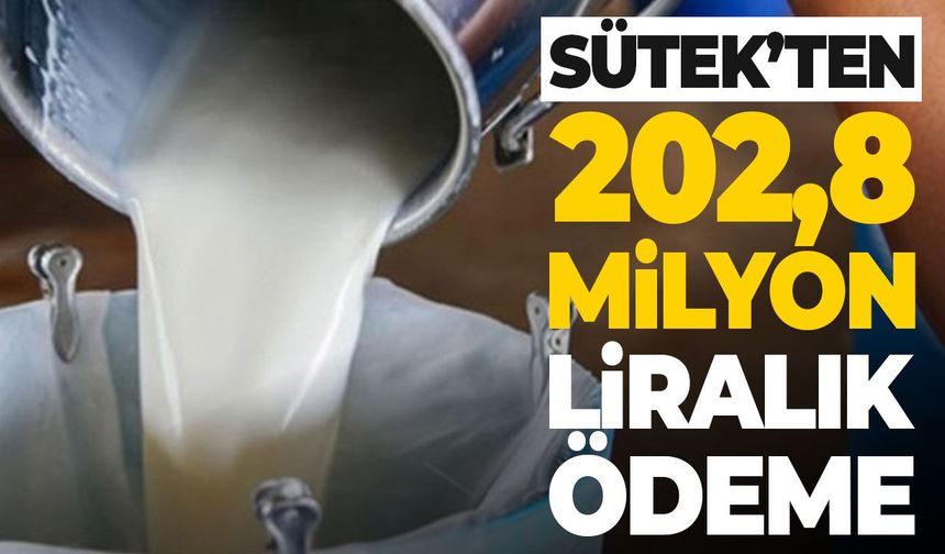 Süt bedelleri ödendi
