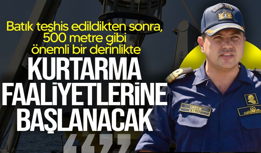 TCG Işın Komutanı Cesur: Batık tespit edilince ROV ile detaylı arama yapılacak