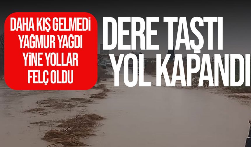 Yılmazköy-Kılıçaslan Anayolu trafiğe kapatıldı: Dere taştı!