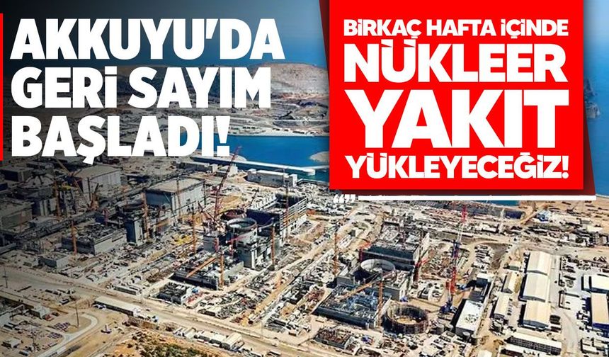 Akkuyu'da Nükleer Yakıt Yüklemesi İçin Geri Sayım