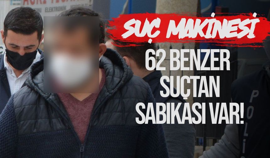 Araçtan 4 bin TL çaldığı iddia edilen zanlının 62 benzer sabıkası olduğu açıklandı