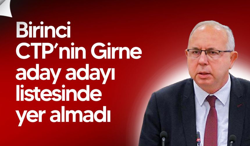 Ceyhun Birinci CTP’nin Girne aday adayı listesinde yer almadı