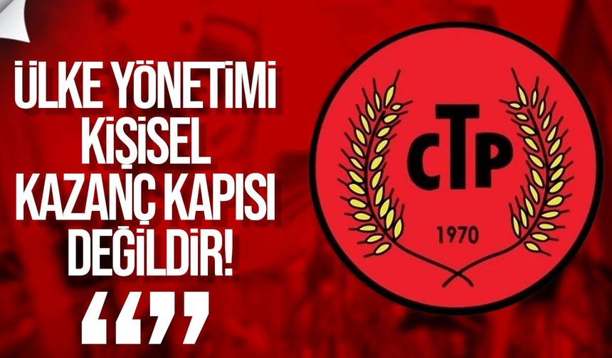 CTP’den rüşvet soruşturmalarına tepki