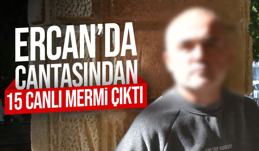 Ercan’da çantasında 15 canlı mermi bulunan zanlı teminata bağlandı