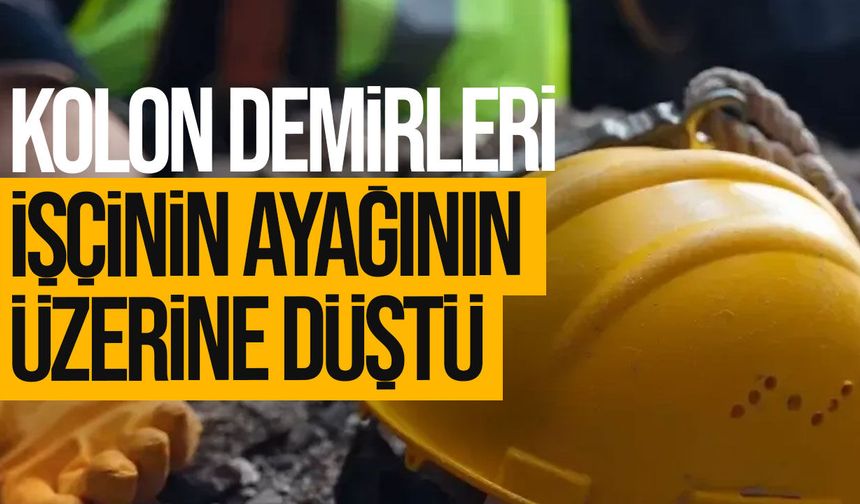 Gönyeli’de iş kazası: Kolon demirleri ayağının üzerine düştü