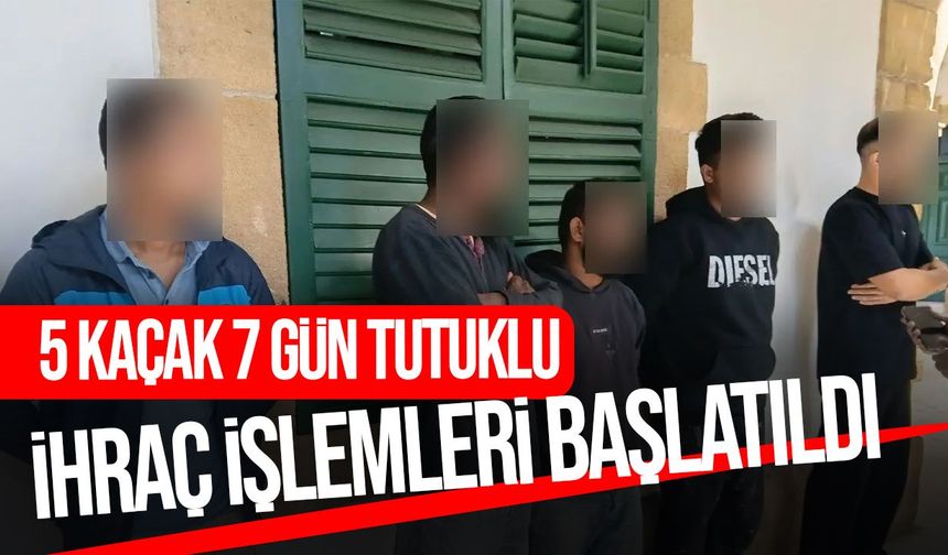 Gönyeli’de izinsiz ikamet eden 5 zanlıya 7 gün tutukluluk