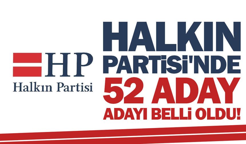 Halkın Partisi'nin milletvekili aday adayları açıklandı: Adaylar 17 Ekim'de belirlenecek
