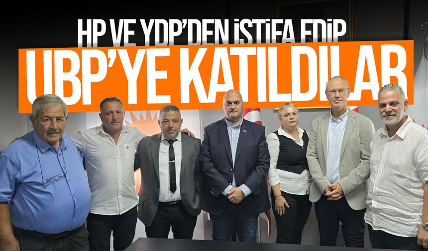 HP ve YDP’den istifa eden isimler UBP’ye katıldı