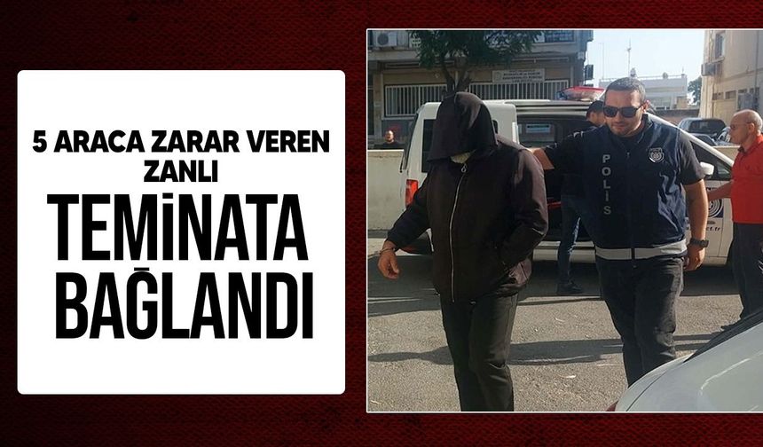 Galeriye sopalı saldırı: 5 araca zarar veren zanlıya 185 bin TL nakdi teminat