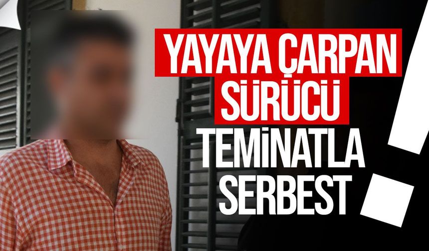 Lefkoşa Güzelyurt yolunda yayaya çarpan sürücü teminatla serbest