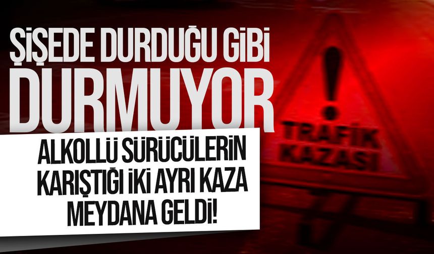 Lefkoşa ve Yeşilyurt'ta alkollü sürücüler kaza yaptı