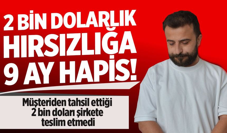Müşteriden tahsil ettiği 2 bin doları şirkete teslim etmedi