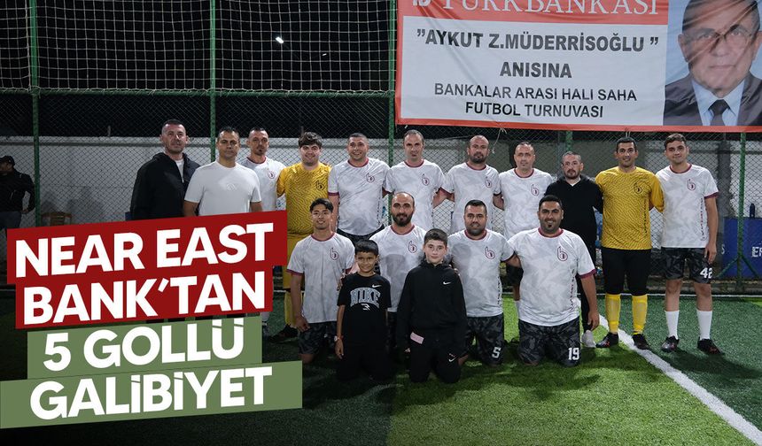 Near East Bank’tan beş gollü galibiyet: Hedef grup liderliği