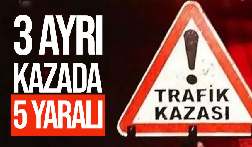 Peş peşe kazalar: 5 kişi yaralandı, 2 alkollü sürücü kazaya karıştı
