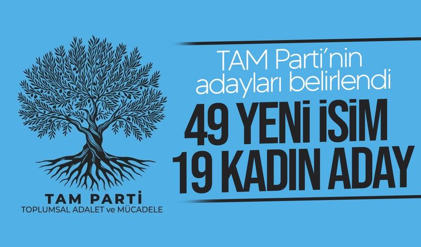 TAM Parti’nin adayları belirlendi