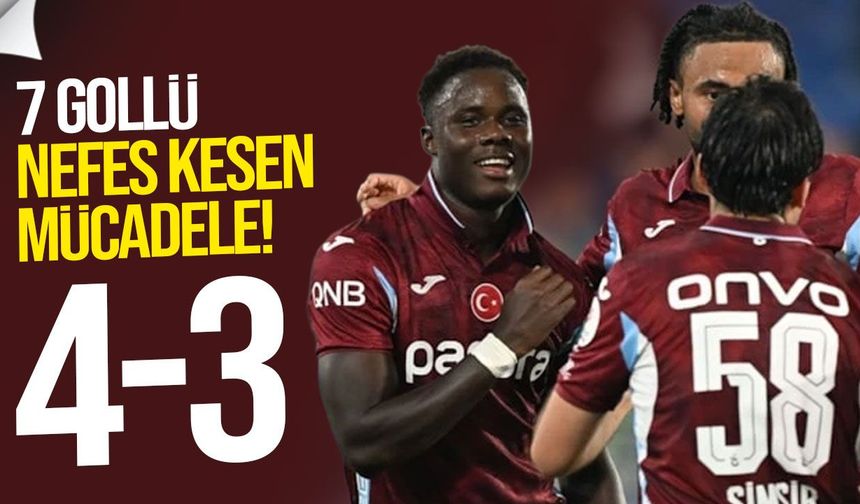 Trabzonspor, Karadeniz derbisinde Rizespor’u 4-3 mağlup etti