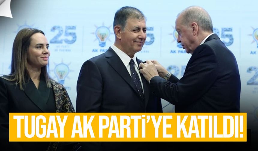 Tugay AK Parti’ye katıldı, rozetini Erdoğan taktı