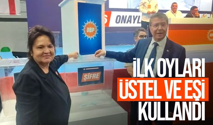 UBP'de dijital adaylık yarışı başladı: İlk oyları Üstel ve eşi kullandı