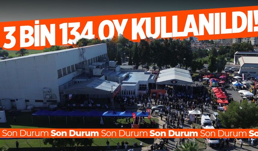 UBP'de oy kullanan üye sayısı 3 bini aştı: Saat 13.00 itibarıyla 3 bin 134 oy kullanıldı