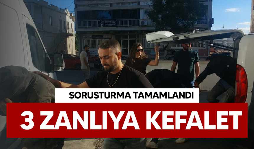 Üç zanlıya teminat