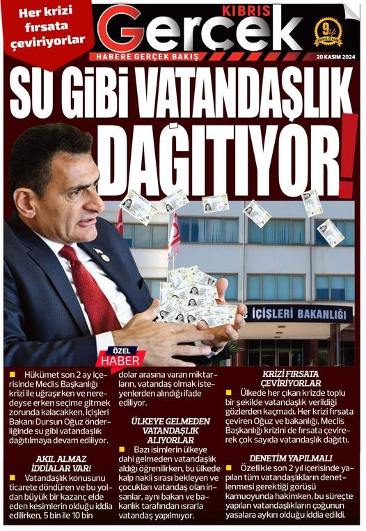 20 Kasim 2024 Kibris Gercek Manset Kg-1