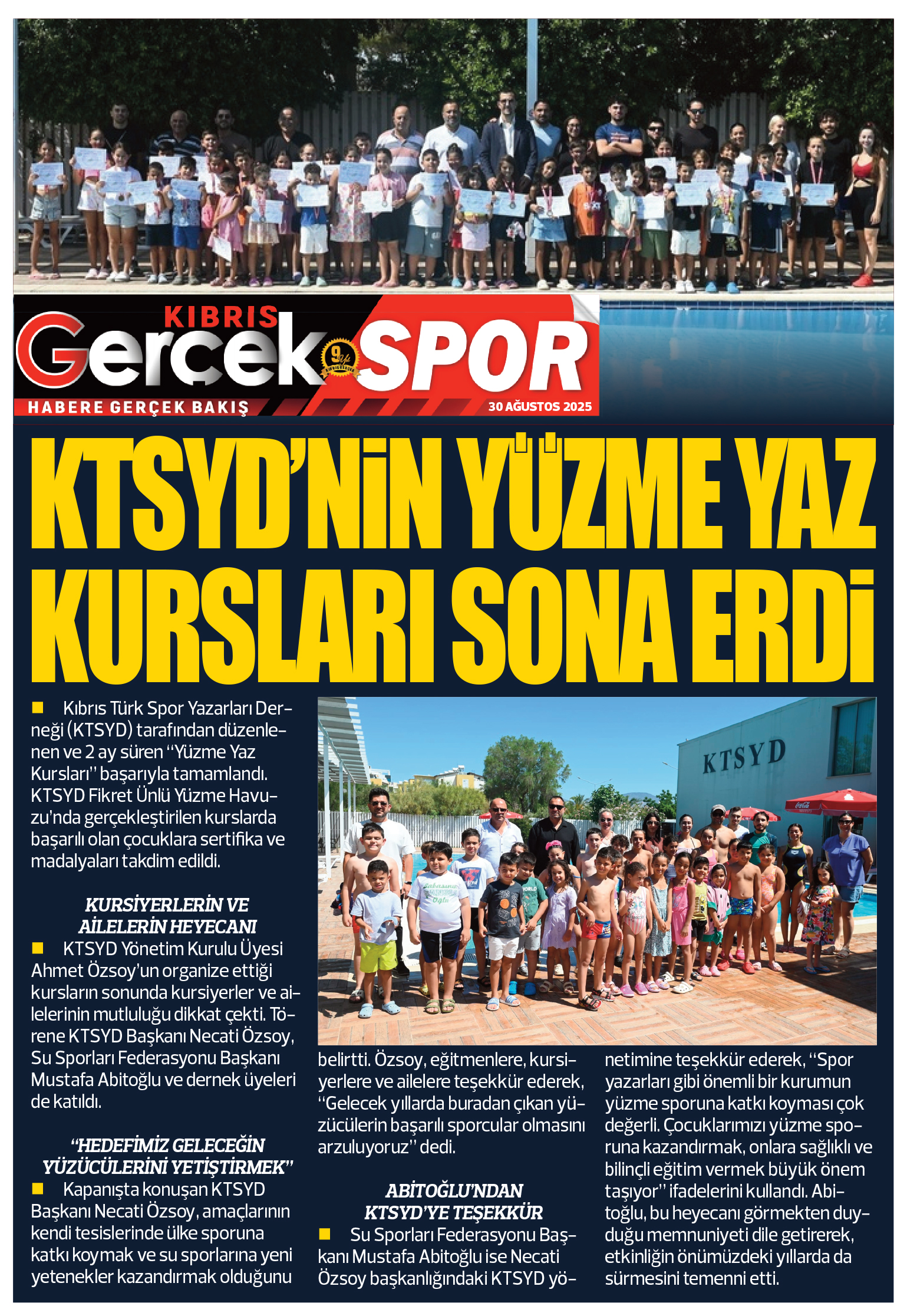 30 Agustos 2025 Kibris Gercek Manset