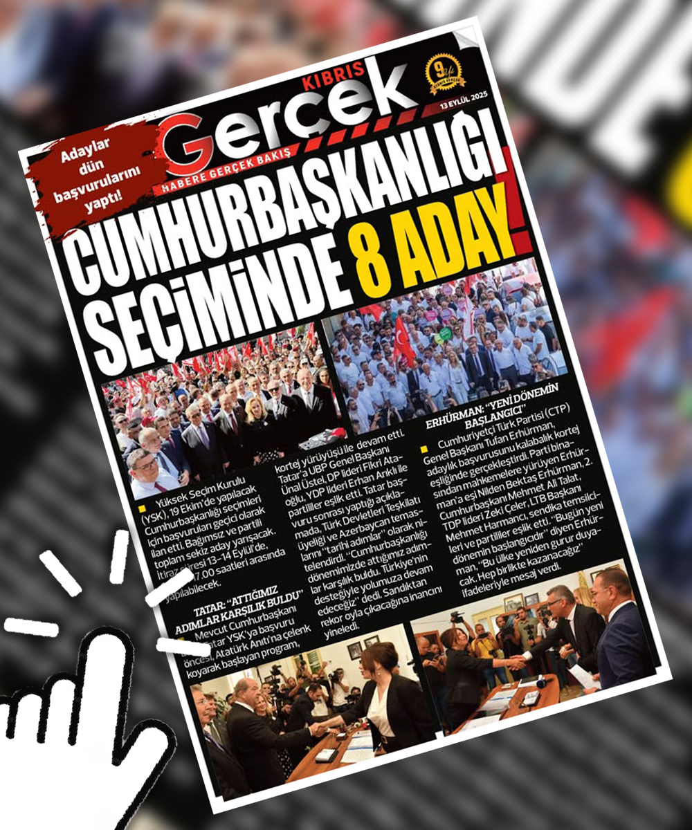 13 E Y L Ü L 2025 Kibris Gercek Manset