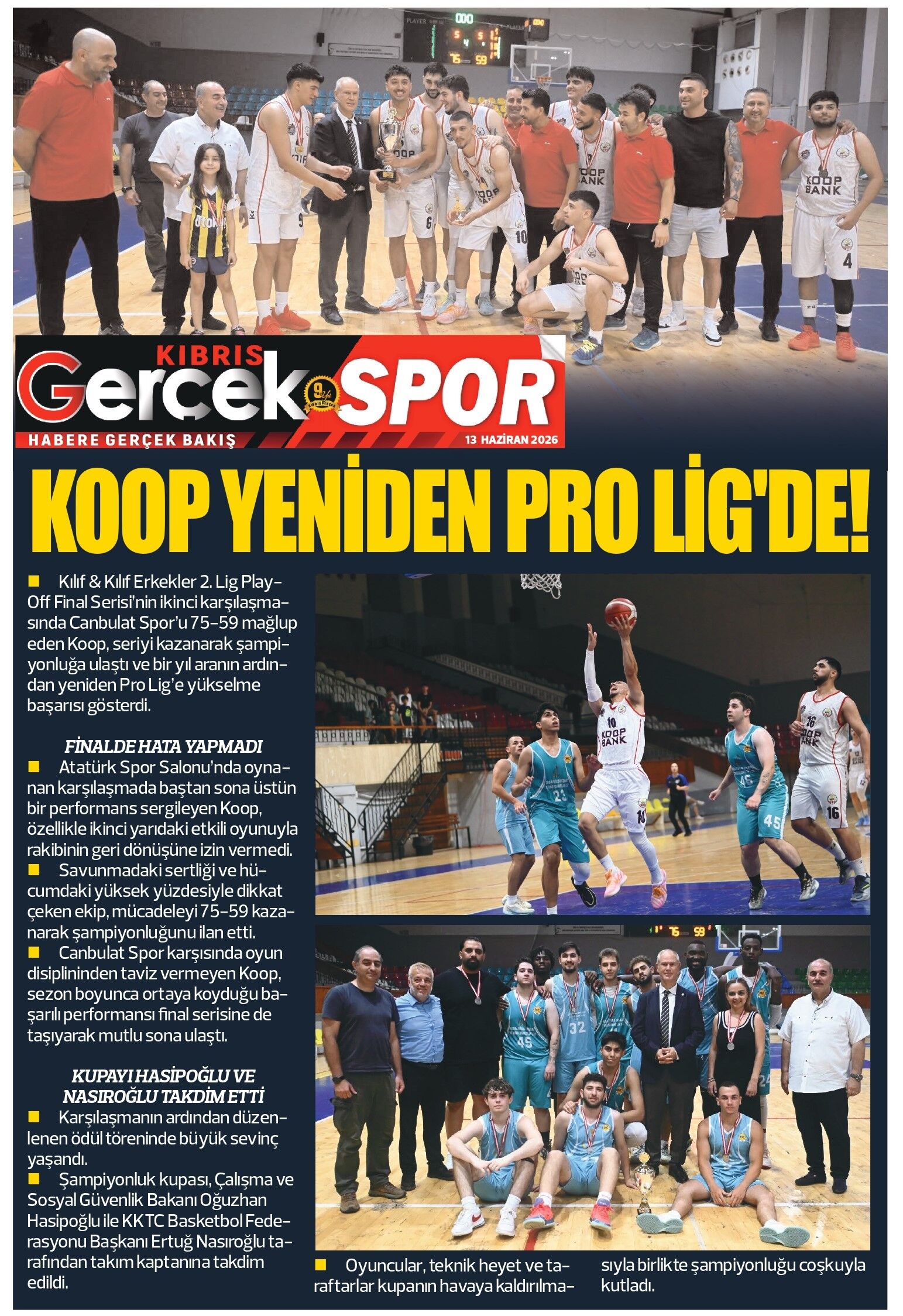 13 Haziran 2026 Kibris Gercek Manset