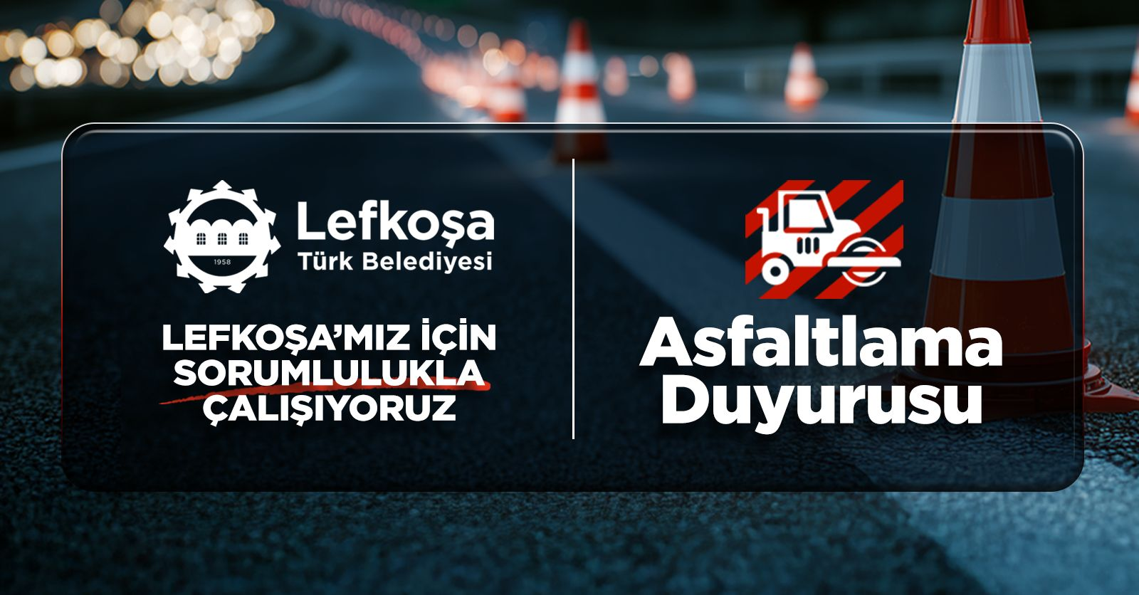 Küçük Kaymaklı’da asfaltlama çalışması