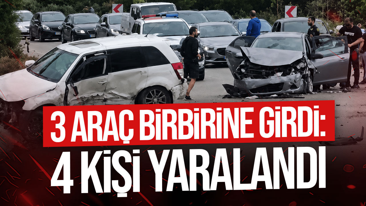 İskele-Karpaz anayolunda üç araçlı trafik kazası: 4 yaralı