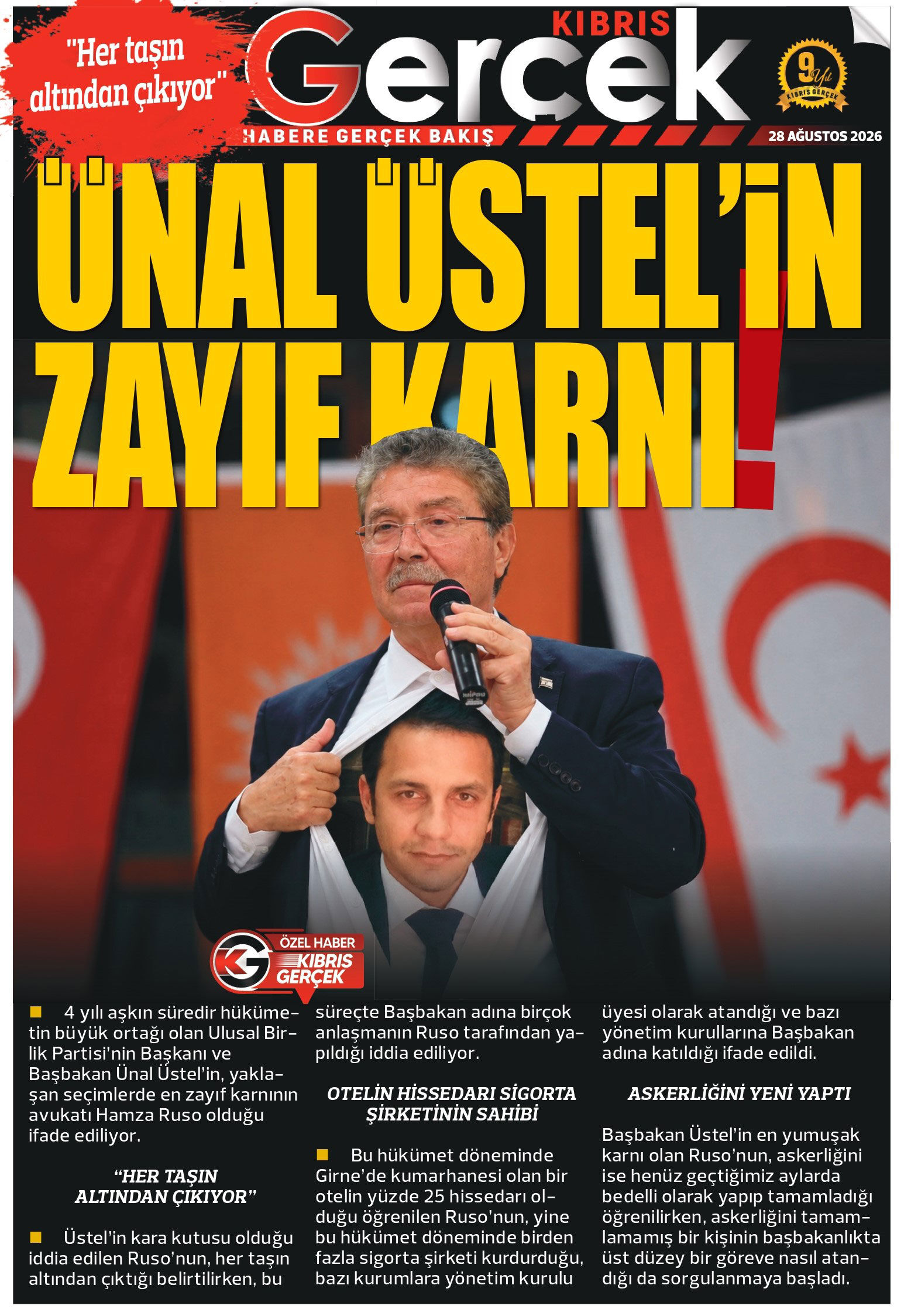 Manşet Kıbrıs Gerçek-1