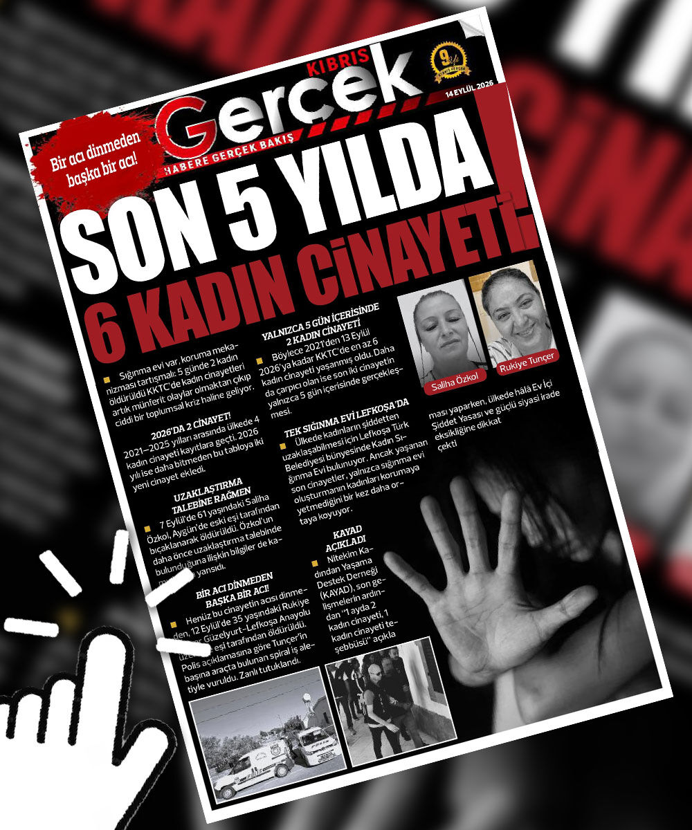 14 EYLÜL KIBRIS GERÇEK MANŞET