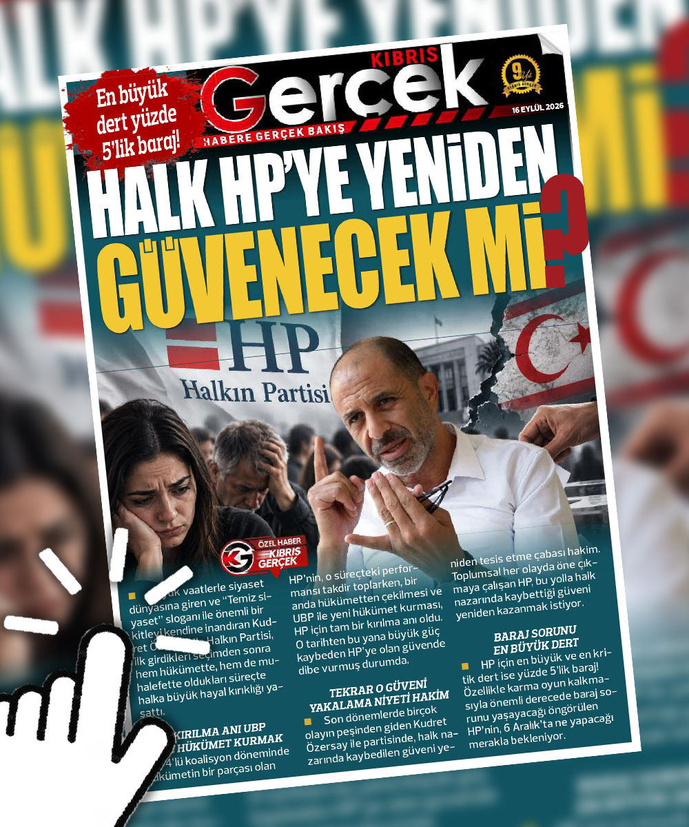 16 EYLÜL 2026 KIBRIS GERÇEK MANŞET