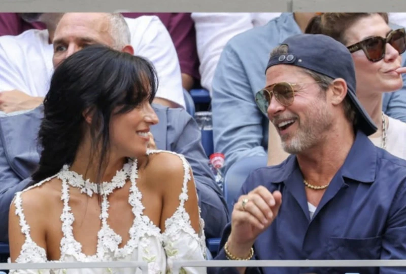 Brad Pitt ve Ines de Ramon’dan ABD Açık’ta romantik anlar