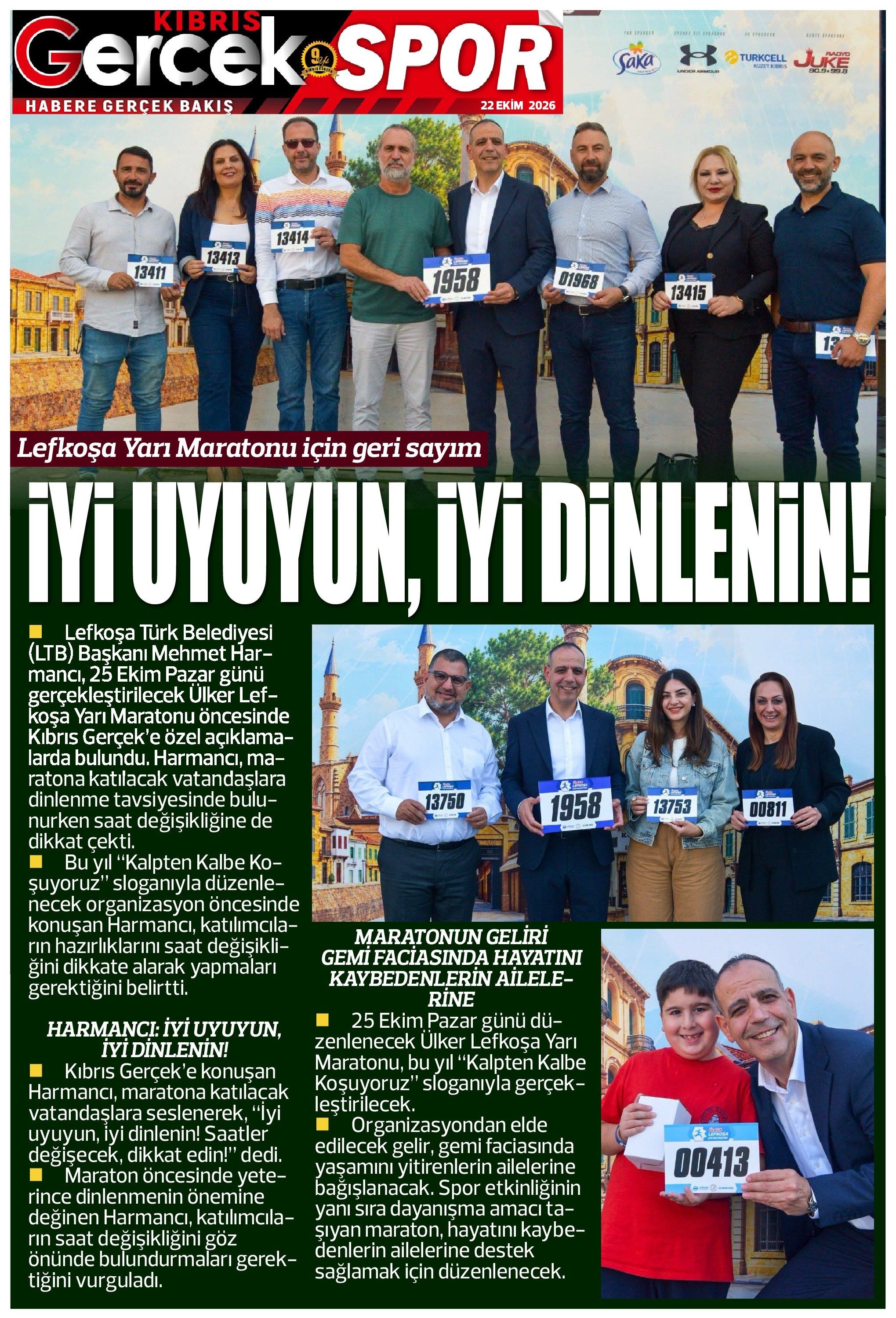 22 Ekim 2026 Kibris Gercek Manset S P O R