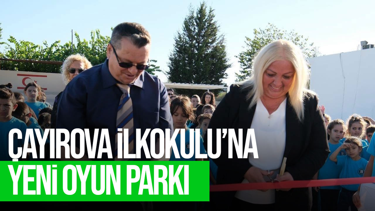 Çayırova İlkokulu’nun yeni oyun parkı açıldı