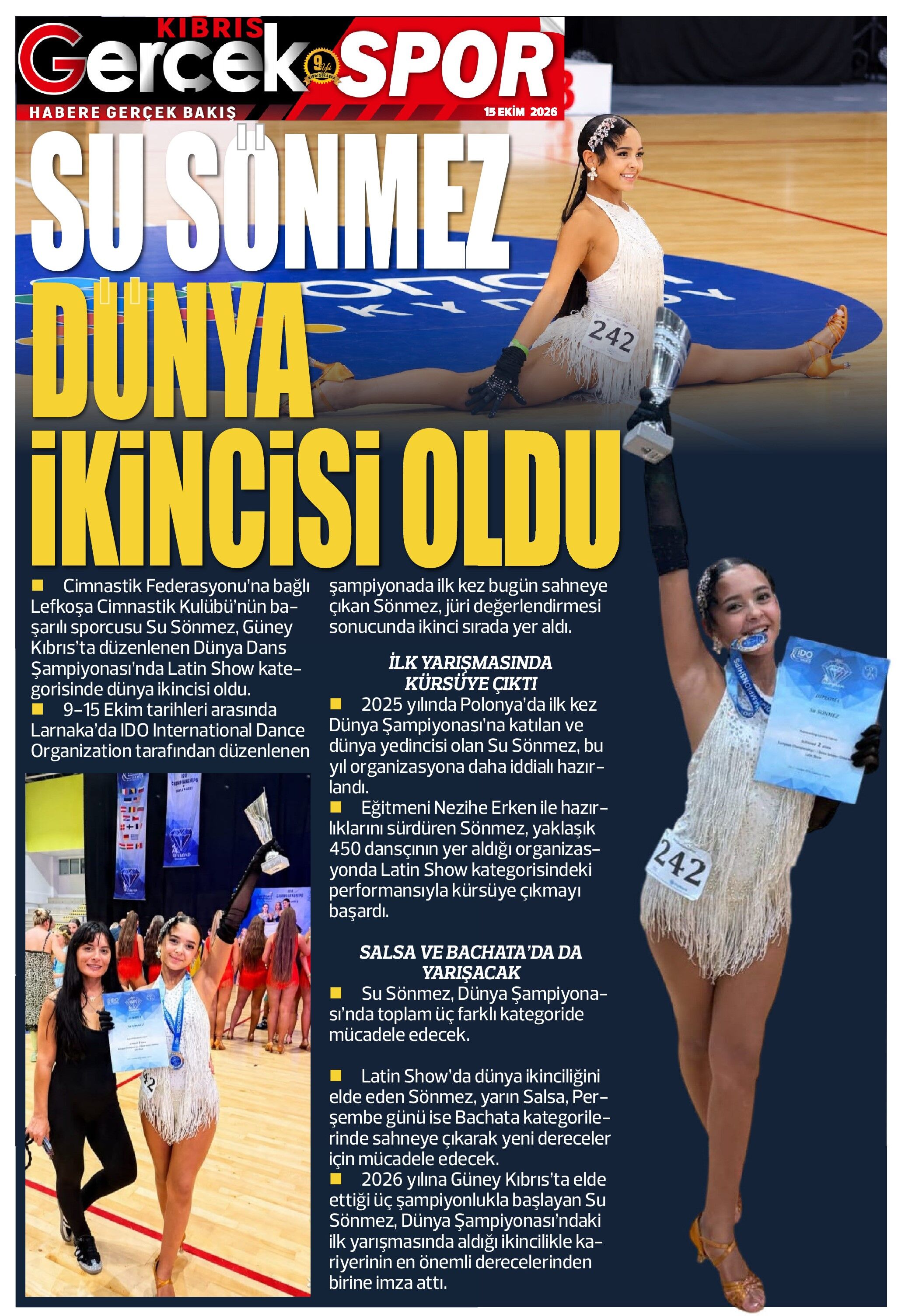Kg Spor 15 Ekim 2026