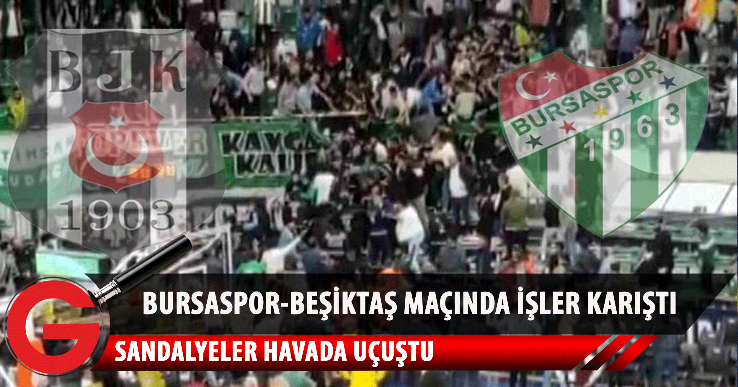 Bursaspor-Beşiktaş maçında ortalık savaş alanına döndü! Polisler devreye girdi