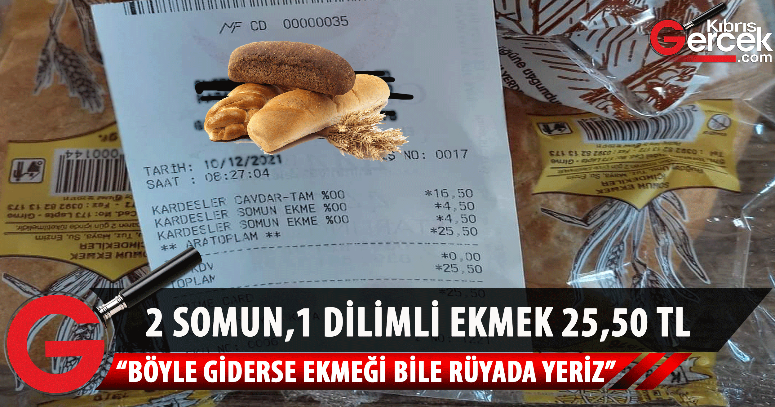 Ekmeğe yapılan son zamla birlikte yurttaşın en ucuz ulaştığı somun ekmek 4,50 lirayı da gördü